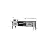 Casa si Gradina - Mobilier - Comode si corpuri - Comode - Comoda tv, Hanah Home, mdf, negru, 150x40x50 cm - Infinity.ro
