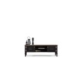Casa si Gradina - Mobilier - Comode si corpuri - Comode - Comoda tv, Hanah Home, mdf, negru, 150x40x50 cm - Infinity.ro