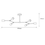 Casa si Gradina - Corpuri si surse de iluminat - Lustre si pendule - Candelabru, Opviq, metal, vintage, 95x48 cm - Infinity.ro