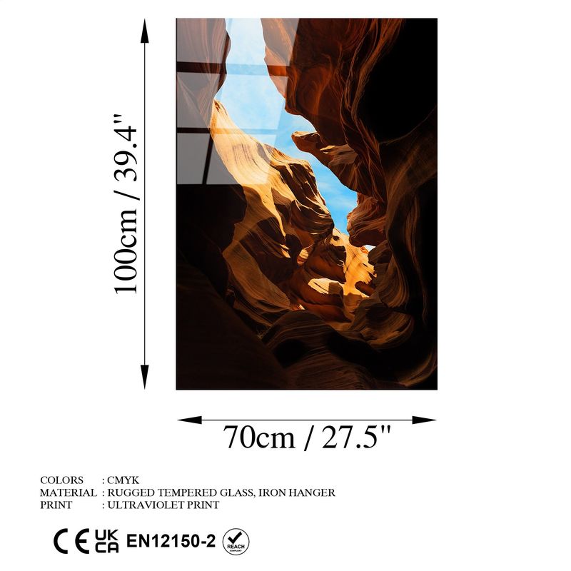 Casa si Gradina - Decoratiuni - Tablouri - Tablou decorativ din sticla, Wallxpert, sticla securizata, multicolor, 70x100 cm, 123BZM1193 - Infinity.ro