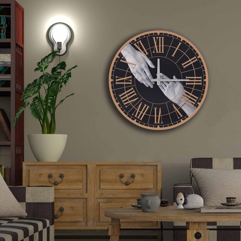 Casa si Gradina - Decoratiuni - Ceasuri - Ceas decorativ de perete, Wallxpert, mdf, multicolor, diametru 50 cm - Infinity.ro