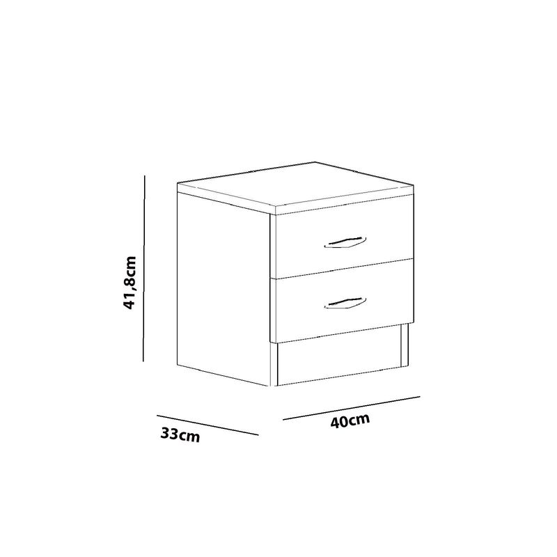 Casa si Gradina - Mobilier - Comode si corpuri - Noptiere - Noptiera, Hanah Home, pal melaminat, alb, 40x33x41.8 cm - Infinity.ro