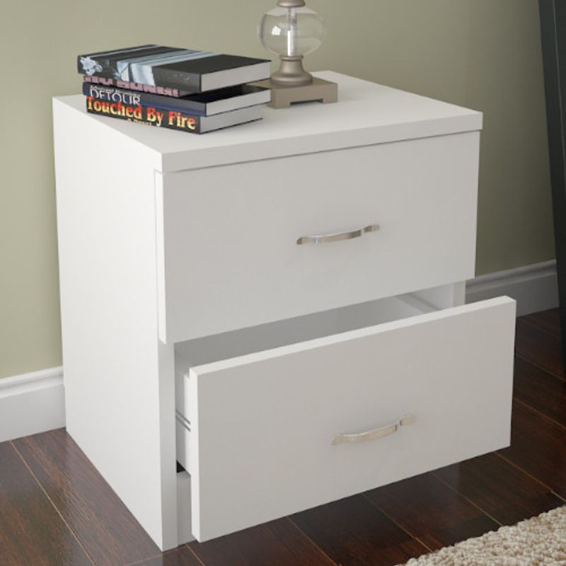 Casa si Gradina - Mobilier - Comode si corpuri - Noptiere - Noptiera, Hanah Home, pal melaminat, alb, 40x33x41.8 cm - Infinity.ro