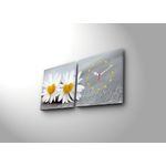 Casa si Gradina - Decoratiuni - Ceasuri - Ceas decorativ de perete, Wallxpert, panza piele de caprioara, multicolor, 2 bucati, 28x28 cm - Infinity.ro