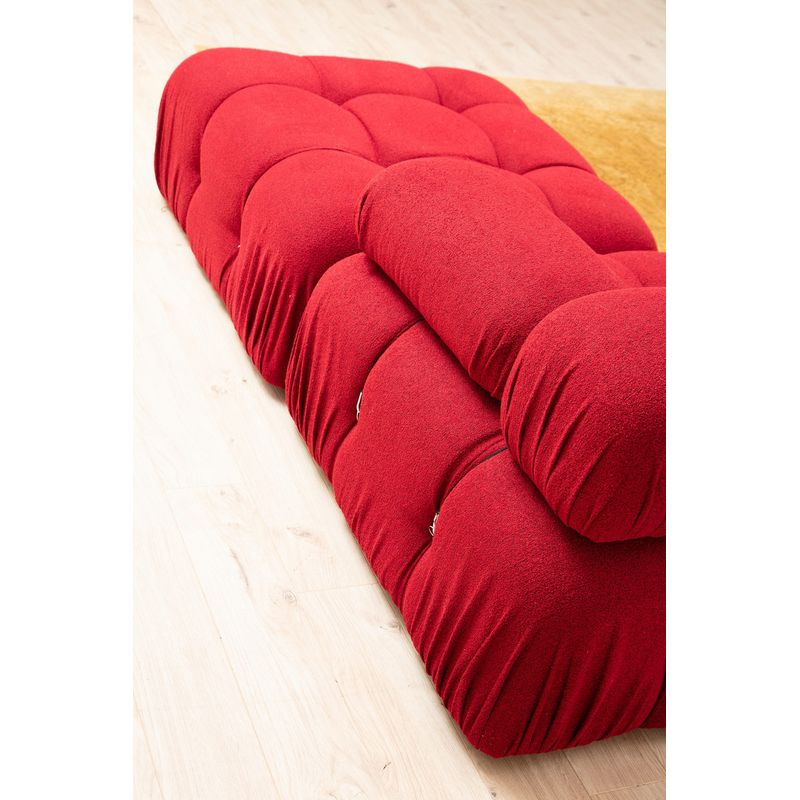 Casa si Gradina - Mobilier - Canapele si coltare - Coltare - Coltar, Hanah Home, lemn fag si pal, rosu, 288x190x95 cm - Infinity.ro