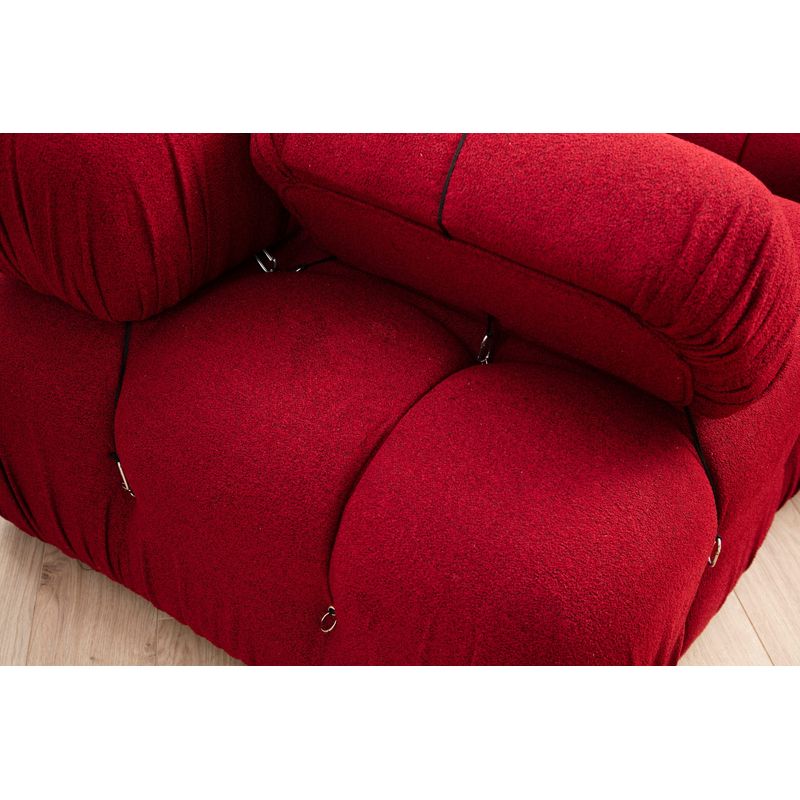 Casa si Gradina - Mobilier - Canapele si coltare - Coltare - Coltar, Hanah Home, lemn fag si pal, rosu, 288x190x95 cm - Infinity.ro