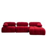Casa si Gradina - Mobilier - Canapele si coltare - Coltare - Coltar, Hanah Home, lemn fag si pal, rosu, 288x190x95 cm - Infinity.ro