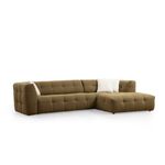 Casa si Gradina - Mobilier - Canapele si coltare - Coltare - Coltar, Hanah Home, lemn fag si pal, kaki, 300x150x100 cm - Infinity.ro