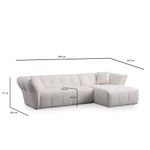 Casa si Gradina - Mobilier - Canapele si coltare - Coltare - Coltar, Atelier Del Sofa, lemn de fag si pal, alb, 165x290x105 cm - Infinity.ro