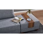 Casa si Gradina - Mobilier - Canapele si coltare - Coltare - Coltar extensibil, Hanah Home, cadru lemn si pal, gri, 210x280x70 cm - Infinity.ro