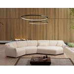 Casa si Gradina - Mobilier - Canapele si coltare - Coltare - Coltar, Hanah Home, lemn fag si pal, crem, 360x108x79 cm - Infinity.ro
