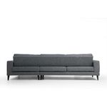 Casa si Gradina - Mobilier - Canapele si coltare - Coltare - Coltar extensibil, Hanah Home, cadru lemn fag, gri inchis, 303x160x90 cm - Infinity.ro