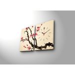 Casa si Gradina - Decoratiuni - Ceasuri - Ceas decorativ de perete, Wallxpert, panza suede, multicolor, 64x40 cm, set 2 bucati - Infinity.ro