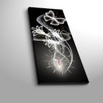 Casa si Gradina - Decoratiuni - Ceasuri - Ceas decorativ de perete, Wallxpert, panza suede, multicolor, 30x70 cm - Infinity.ro