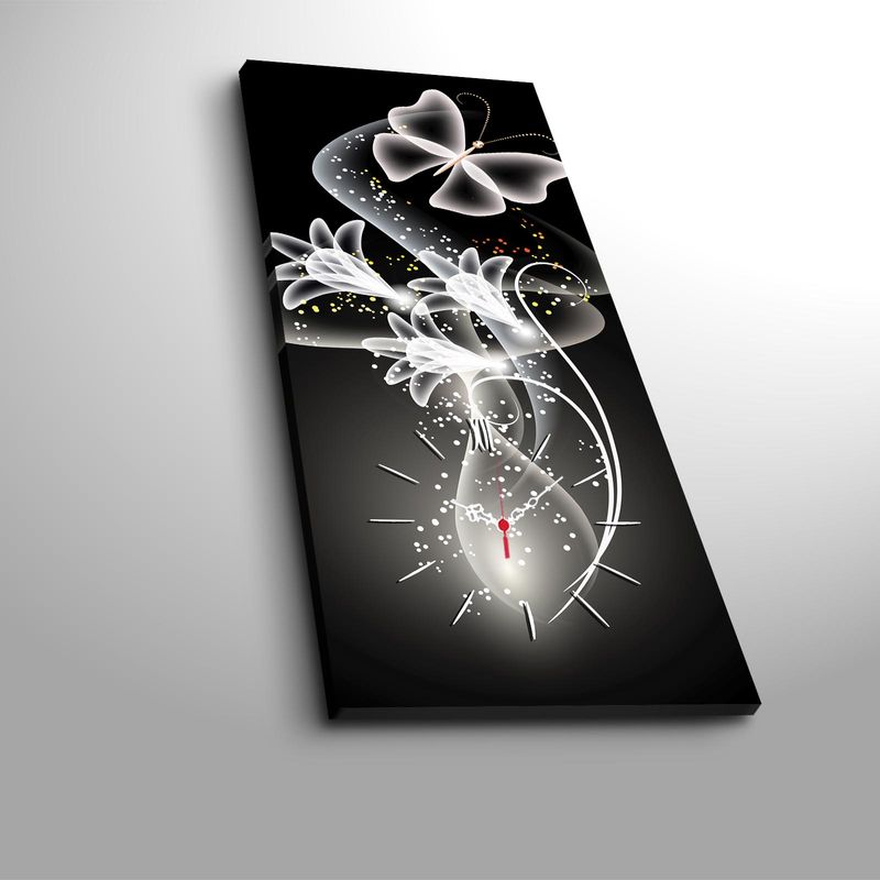 Casa si Gradina - Decoratiuni - Ceasuri - Ceas decorativ de perete, Wallxpert, panza suede, multicolor, 30x70 cm - Infinity.ro