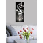 Casa si Gradina - Decoratiuni - Ceasuri - Ceas decorativ de perete, Wallxpert, panza suede, multicolor, 30x70 cm - Infinity.ro