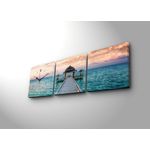 Casa si Gradina - Decoratiuni - Ceasuri - Ceas decorativ de perete, Wallxpert, panza suede, multicolor, 3 bucati, 28x28 cm - Infinity.ro