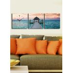 Casa si Gradina - Decoratiuni - Ceasuri - Ceas decorativ de perete, Wallxpert, panza suede, multicolor, 3 bucati, 28x28 cm - Infinity.ro