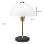 Casa si Gradina - Corpuri si surse de iluminat - Veioze si lampi - Veioze - Veioza, Opviq, metal, alb, 23x12x38 cm - Infinity.ro