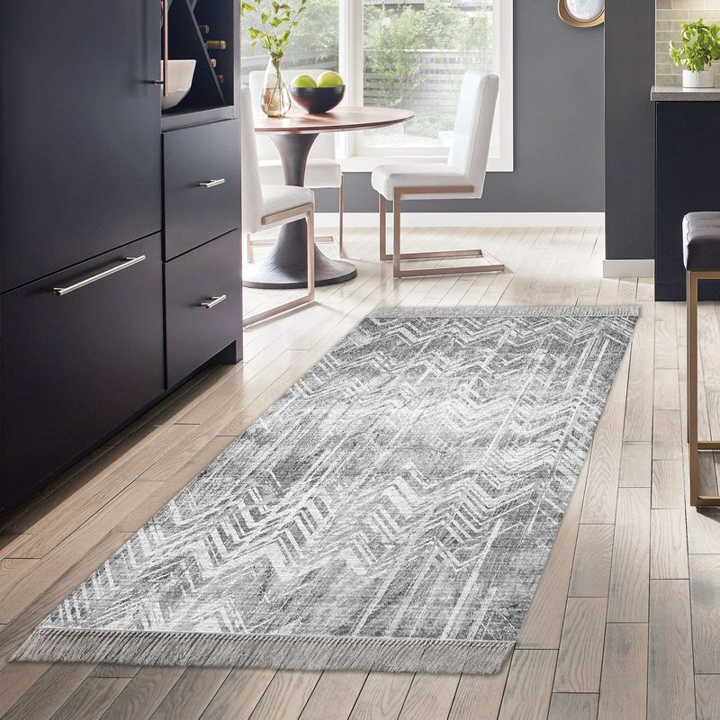 Casa si Gradina - Textile si covoare - Covoare - Covoare casa - Covor, Conceptum Hypnose, antracit, 80x200 cm, 100% poliester, antiderapant, 955ANR2989 - Infinity.ro