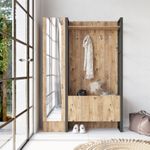 Casa si Gradina - Mobilier - Organizare si depozitare - Cuiere - Cuier, Hanah Home, pal melaminat, pin atlantic, 90x34x180 cm, 956LCS2814 - Infinity.ro