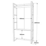 Casa si Gradina - Mobilier - Organizare si depozitare - Cuiere - Cuier, Hanah Home, pal melaminat, pin atlantic, 90x34x180 cm, 956LCS2814 - Infinity.ro