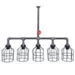 Casa si Gradina - Corpuri si surse de iluminat - Lustre si pendule - Candelabru, Opviq, teava de fier, negru, 88x67x17 cm - Infinity.ro