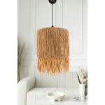 Casa si Gradina - Corpuri si surse de iluminat - Lustre si pendule - Candelabru, Opviq, plastic si iuta, stejar, diametru 25 cm, inaltime reglabila - Infinity.ro