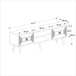 Casa si Gradina - Mobilier - Comode si corpuri - Console - Comoda tv, Hanah Home, pal melaminat, alb si argintiu, 150x50x30 cm - Infinity.ro