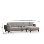 Casa si Gradina - Mobilier - Canapele si coltare - Coltare - Coltar extensibil, Hanah Home, lemn fag si pal, gri, 260x150x85 cm - Infinity.ro