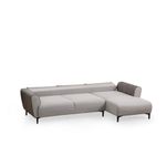 Casa si Gradina - Mobilier - Canapele si coltare - Coltare - Coltar extensibil, Hanah Home, lemn fag si pal, gri, 260x150x85 cm - Infinity.ro