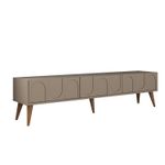 Casa si Gradina - Mobilier - Comode si corpuri - Comode - Comoda tv, Hanah Home, pal melaminat, atlas nuc, 180x35x44 cm - Infinity.ro