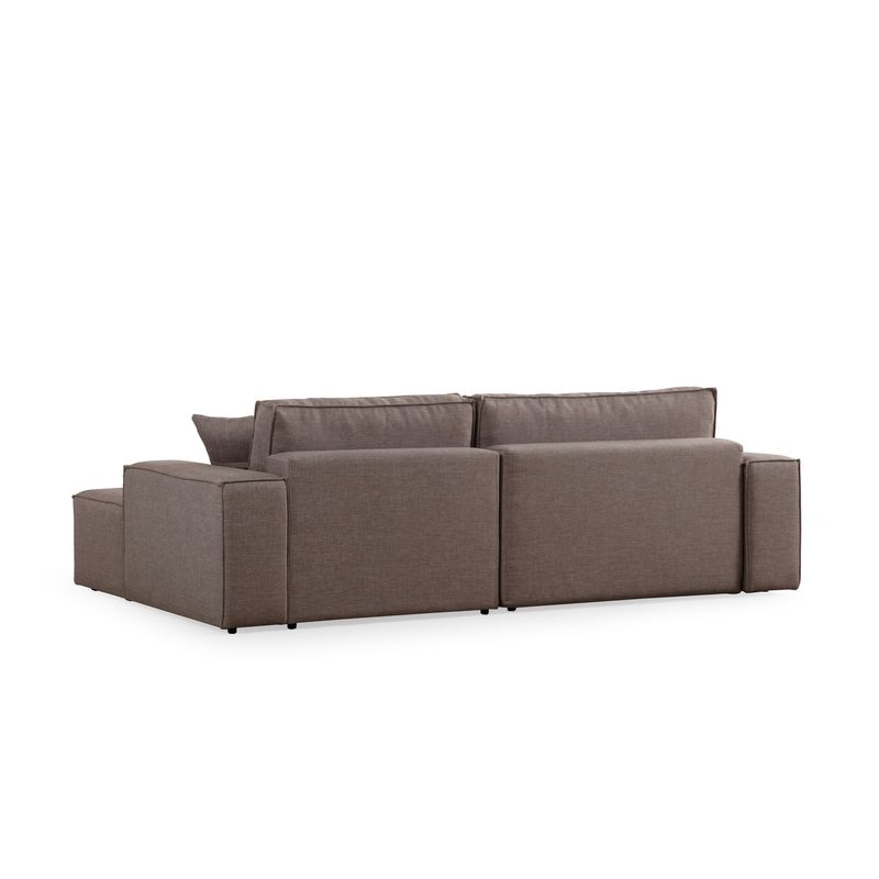Casa si Gradina - Mobilier - Canapele si coltare - Coltare - Coltar extensibil, Hanah Home, lemn de fag si pal, maro, 260x170x78 cm - Infinity.ro
