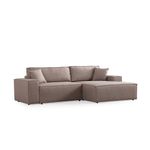 Casa si Gradina - Mobilier - Canapele si coltare - Coltare - Coltar extensibil, Hanah Home, lemn de fag si pal, maro, 260x170x78 cm - Infinity.ro