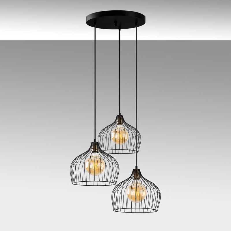 Casa si Gradina - Corpuri si surse de iluminat - Lustre si pendule - Candelabru, Opviq, metal, negru antique, 59x59x41-121 cm - Infinity.ro