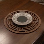 Casa si Gradina - Bucatarie si vesela - Organizare si depozitare bucatarie - Suporturi tacamuri si vase - Set suporturi de masa, Hermia, lemn, wenge, 36x36 cm, 4 piese - Infinity.ro