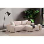 Casa si Gradina - Mobilier - Canapele si coltare - Coltare - Coltar extensibil, Hanah Home, material textil, ecru, 260x170 cm - Infinity.ro