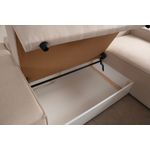 Casa si Gradina - Mobilier - Canapele si coltare - Coltare - Coltar extensibil, Hanah Home, material textil, ecru, 260x170 cm - Infinity.ro