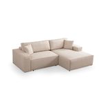 Casa si Gradina - Mobilier - Canapele si coltare - Coltare - Coltar extensibil, Hanah Home, material textil, ecru, 260x170 cm - Infinity.ro