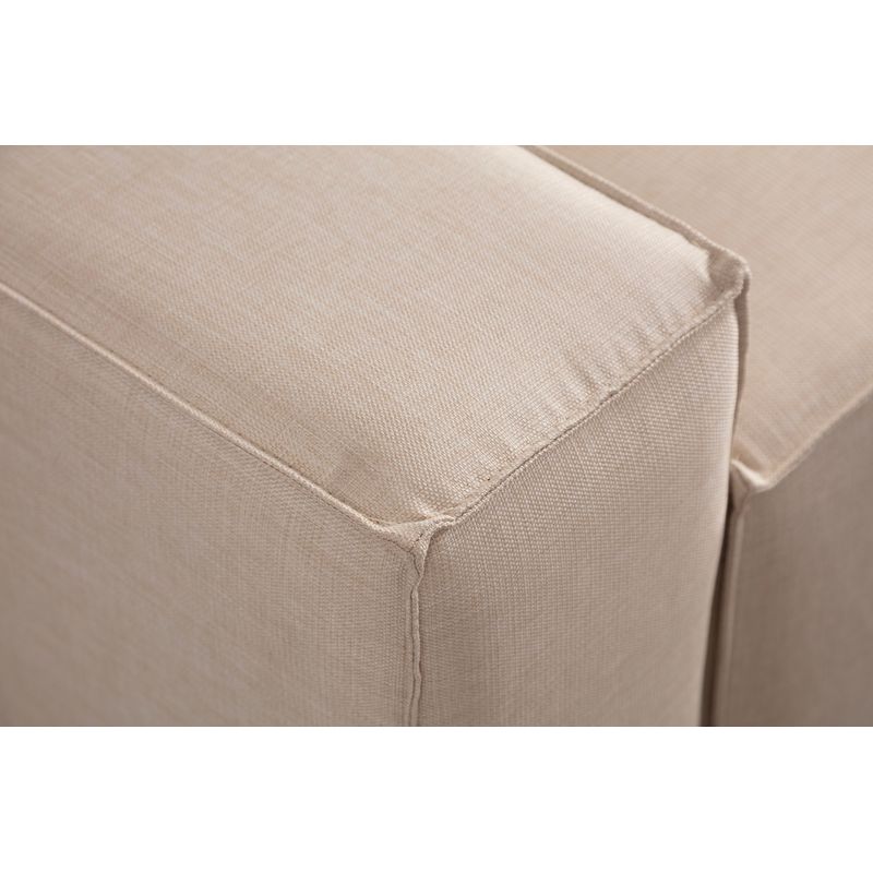 Casa si Gradina - Mobilier - Canapele si coltare - Coltare - Coltar extensibil, Hanah Home, material textil, ecru, 260x170 cm - Infinity.ro