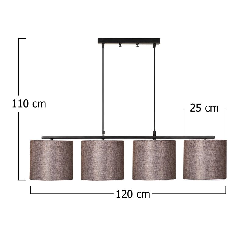 Casa si Gradina - Corpuri si surse de iluminat - Lustre si pendule - Candelabru, Opviq, metal, negru maro, 110x25 cm - Infinity.ro