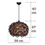 Casa si Gradina - Corpuri si surse de iluminat - Lustre si pendule - Candelabru, Opviq, mdf, nuc, 38x27x67 cm - Infinity.ro