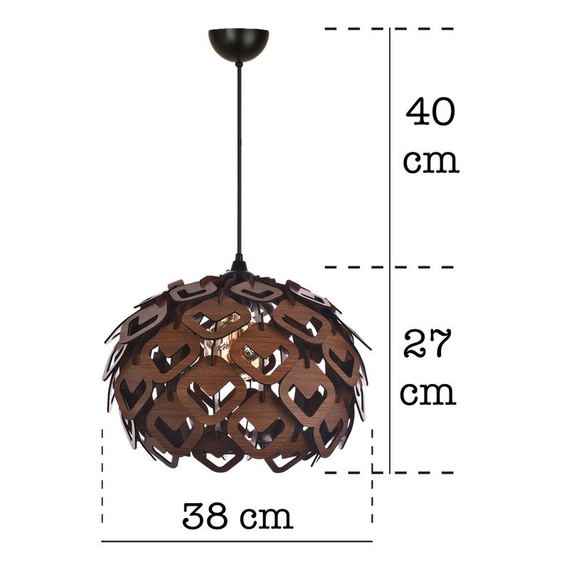 Casa si Gradina - Corpuri si surse de iluminat - Lustre si pendule - Candelabru, Opviq, mdf, nuc, 38x27x67 cm - Infinity.ro