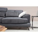 Casa si Gradina - Mobilier - Canapele si coltare - Canapele - Canapea 2 locuri, Hanah Home, poliester, antracit, 185x92x79 cm - Infinity.ro
