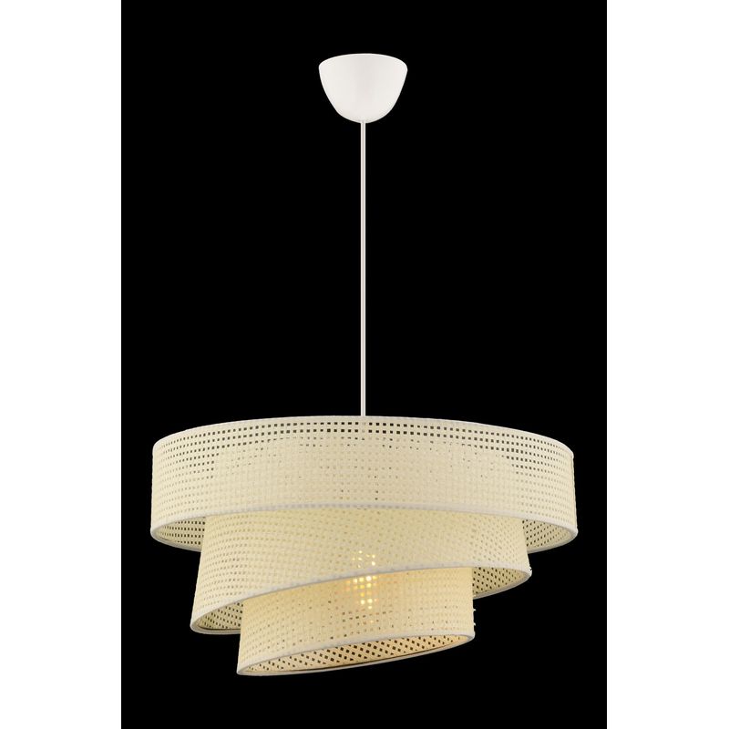 Casa si Gradina - Corpuri si surse de iluminat - Lustre si pendule - Candelabru, Opviq, metal, alb, capac bumbac, 40x40x72 cm - Infinity.ro