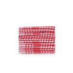 Market - Curatenie si intretinere casa - Produse bucatarie - Lavete si bureti - Set prosoape de bucatarie, Hermia, rosu alb, 45x65 cm, 100% bumbac, 10 bucati - Infinity.ro