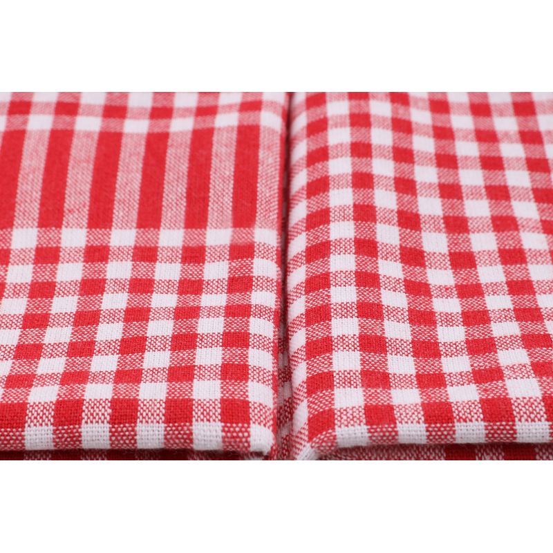 Market - Curatenie si intretinere casa - Produse bucatarie - Lavete si bureti - Set prosoape de bucatarie, Hermia, rosu alb, 45x65 cm, 100% bumbac, 10 bucati - Infinity.ro
