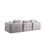 Casa si Gradina - Mobilier - Canapele si coltare - Canapele - Canapea 3 locuri, Atelier Del Sofa, lemn fag si pal, gri deschis, 290x100x65 cm - Infinity.ro