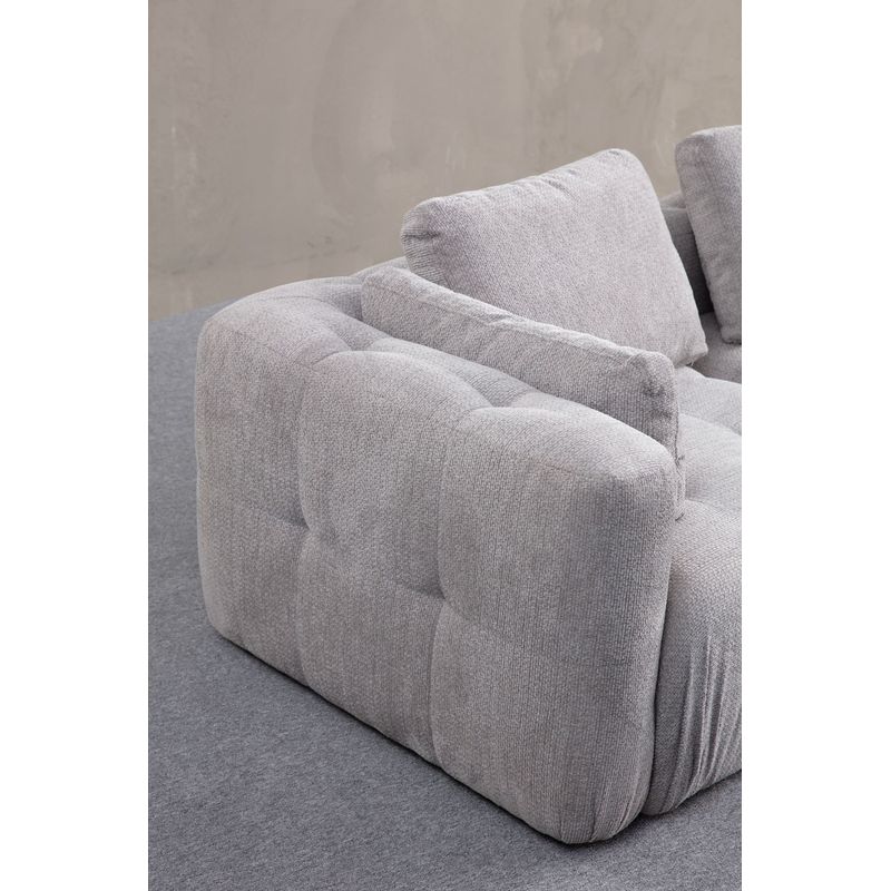 Casa si Gradina - Mobilier - Canapele si coltare - Canapele - Canapea 3 locuri, Atelier Del Sofa, lemn fag si pal, gri deschis, 290x100x65 cm - Infinity.ro