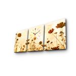 Casa si Gradina - Decoratiuni - Ceasuri - Ceas de perete decorativ, Wallxpert, panza piele de caprioara, multicolor, 96x40 cm, rama lemn - Infinity.ro